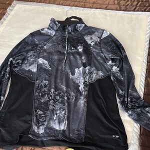 Champion Black and Gray Long Sleeve Top